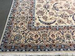 Fine Authentic Persian Silk&Wool Nain 10x13