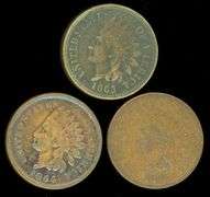 Run of 3 Early US Indian Head Cents: 1863-1865