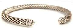 David Yurman classic cable cuff bracelet with diamonds