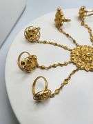 Investment!  Five-finger ring hand chain bracelets, handcrafted with a classic filigree pattern in 2