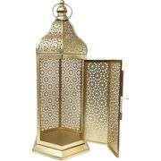 Champagne Gold Moroccan Candle Lantern