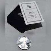 2013 W Proof Silver Eagle with Box & Paper