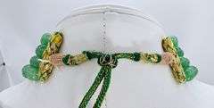 Beautiful 896 Cttw Natural Earth Mined 4 Strand Emerald Necklace