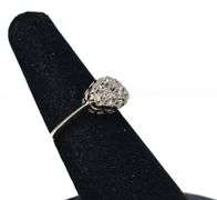Vintage 14K White Gold Diamond Ring