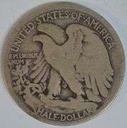 Scarce 1917-D (Obverse) Walking Liberty Half Dollar in VG/Fine