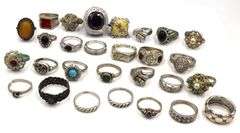 Big Group lot of rings in 925 sterling silver