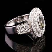 PLATINUM ALEXANDRITE AND DIAMOND RING 2.61 C.T.W.