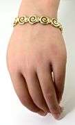 Stylish 14K Yellow Gold Snail Link Bracelet