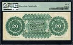 1872 $20 State of South Carolina Note Columbia Issue PMG Gem Uncirculated 66 EPQ