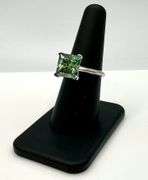 Extrordinary 9.5 Ct Russian Color Change Lab Created Alexandrite Princess Cut Ring