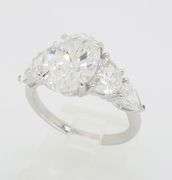 4.68CTW Certified Oval Diamond Ring