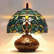 Mini Tiffany-Style Stained Glass Table Lamp