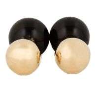 Vintage Tiffany & Co. Black Onyx Ball Cufflinks in 14K