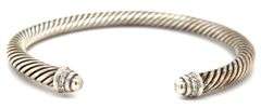 David Yurman classic cable cuff bracelet with diamonds