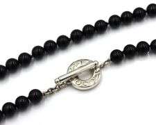 Tiffany & Co black onyx beads necklace with toggle clasp