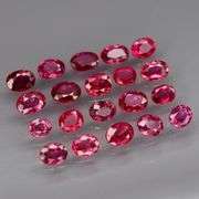 Real! Top crystal! 2.72ct 20 piece Ruby set! UNTREATED!!!