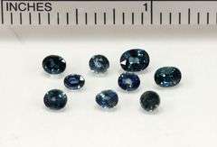 Natural Teal Sapphires - Lot of 9