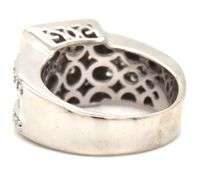 14kt White gold 2.50ctw princess and round cut diamond cluster ring