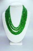 Beautiful 896 Cttw Natural Earth Mined 4 Strand Emerald Necklace