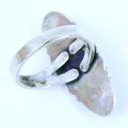 Vintage Sterling Turquoise Navajo Ring, Size 5