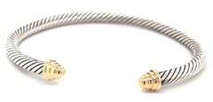 David Yurman 2 tone dome cuff bangle bracelet