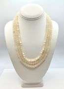 Natural Large 553.5 Cttw Mined From The Earth Luminiscent Moonstone Necklace