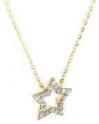 New 0.18ctw Diamond Star Pendant Necklace in 14K