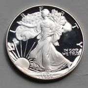 Two 1986 S Proof Silver Eagles with Box and Paper.