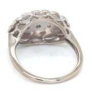 Vintage diamond oval ring in white gold