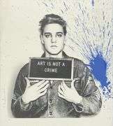 Highly Collectible Mr. Brainwash Signed Elvis Screenprint