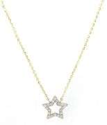 New 0.18ctw Diamond Star Pendant Necklace in 14K