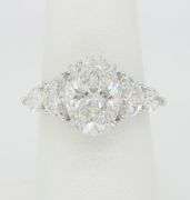 4.68CTW Certified Oval Diamond Ring