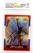 Michael Jordan 1998 Rookie Prism Holo Signature Card, 10 Gem MT