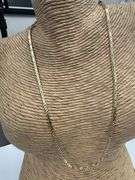 Gold Plated 925 Sterling Silver 2mm Cardano Box Chain Link Italy Necklace 18"