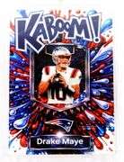 Drake Maye Kaboom Custom Made Football Card