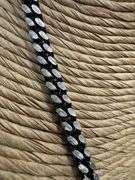 Ruthenium Plated 925 Sterling Silver 4.9mm Miami Cuban Chain Slash Diamond-Cut Italy Necklace 24"