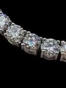 Spectacular 14 Kt White Gold Plated 19 Cttw 38 Count White Fire Moissanite Tennis Bracelet