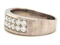 14kt White gold 18 round brilliant cut diamond band