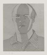 Rare Alex Katz Portrait Signed Aquatint From Give Me Tomorrow Suite Edition of 40, 1984