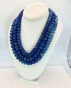 Beautiful Huge 1944 Cttw Natural Mined From The Earth Blue Sapphire Necklace