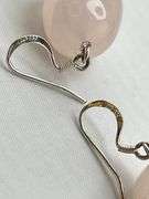 925 Sterling Silver Pink Quartz Danfle earrings
