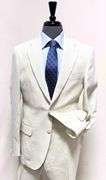 Stylish Off-white Line Suit, Made in Italy