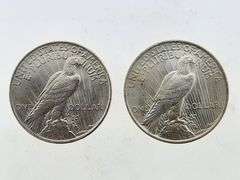 (2) 1923 Silver Peace Dollars