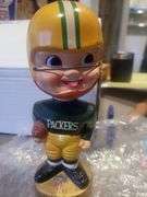 Extermely rare 1961-66 6.5” Green Bay Packers Football Bobblehead Nodder 1960s