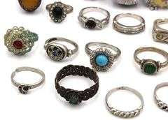 Big Group lot of rings in 925 sterling silver