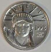 Immaculate Superb Gem BU 1998 $10 Pure Platinum American Eagle