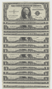 16 Mixed 1935 & 1957 Series $1 Blue Seal Silver Certificates. AU/CU
