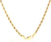 14kt Yellow gold rope chain necklace
