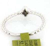New 0.08ctw Diamond Clover Beaded Ring in 14K
