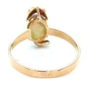 18kt Yellow gold Opal mouse ring